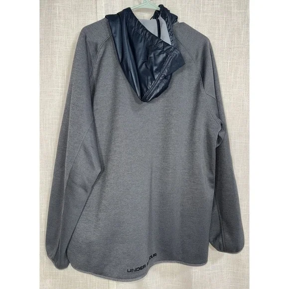 Under Armour G87 Fleece Gray Storm Jacket Full Zip Hoodie Men's XLarge XL - Picture 2 of 6